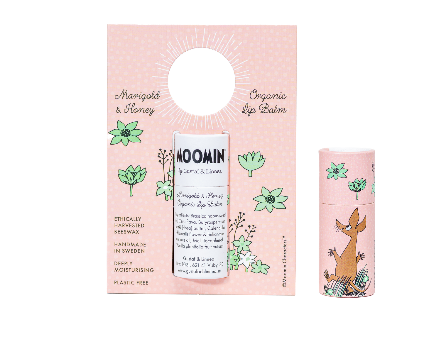 Baume à Lèvres Bio Moomin Calendula & Miel - Gustaf och Linnea