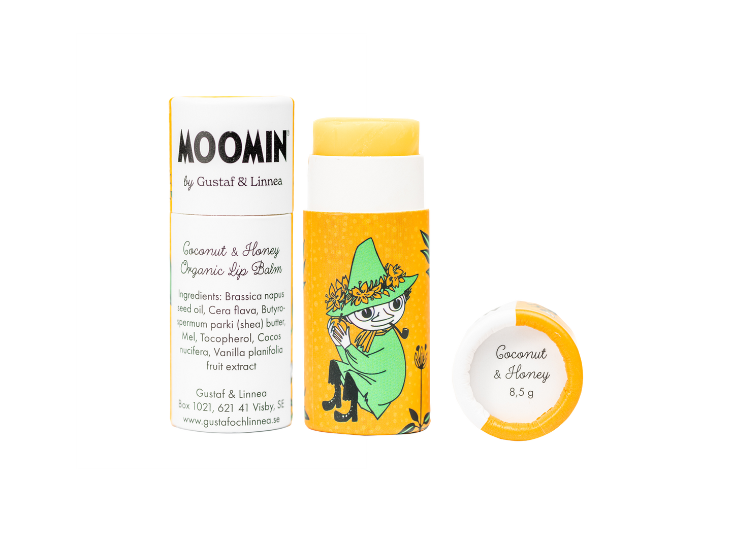 Baume à lèvres à la cire d'abeille avec noix de coco et miel Bio