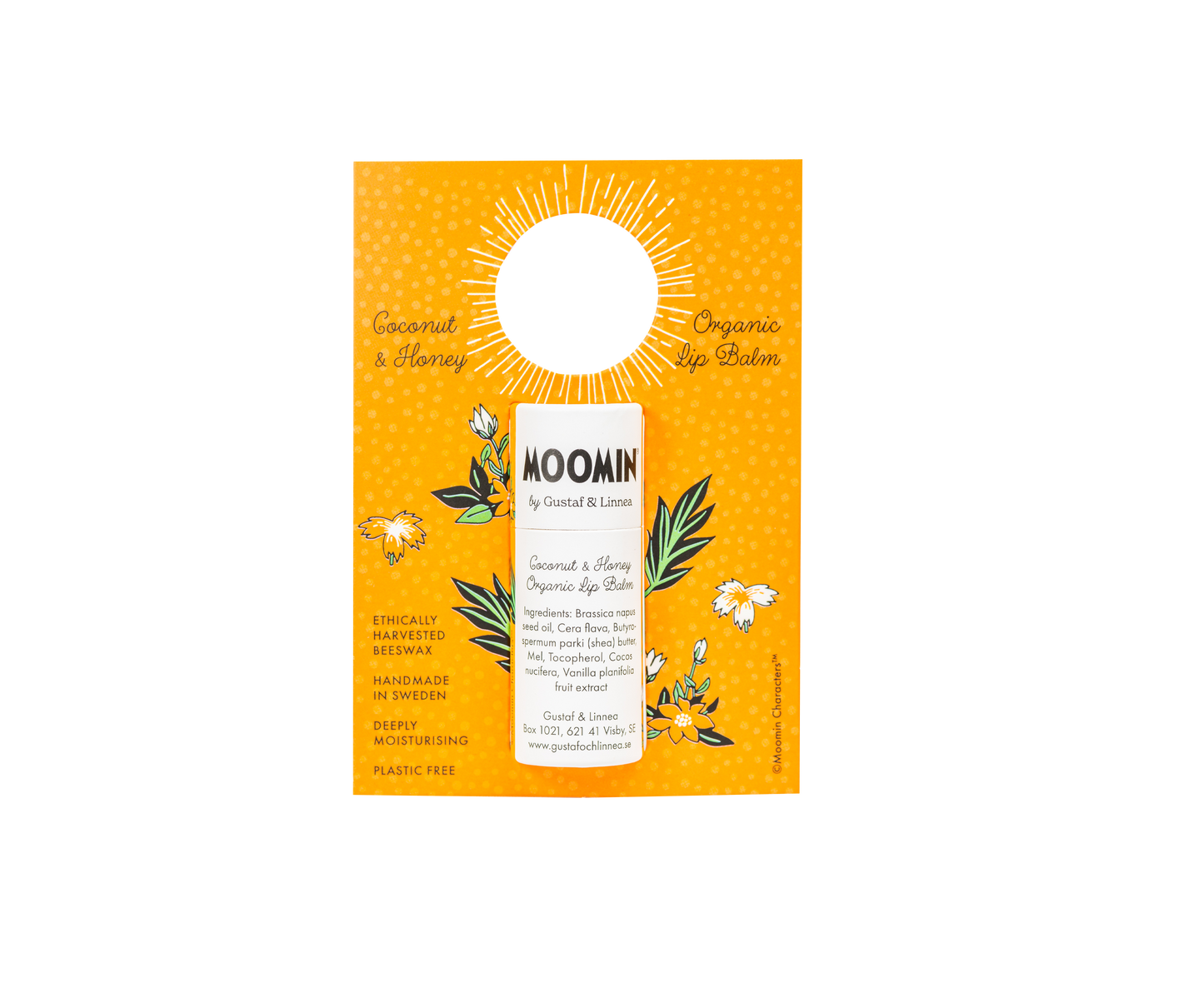 Baume à lèvres à la cire d'abeille avec noix de coco et miel Bio