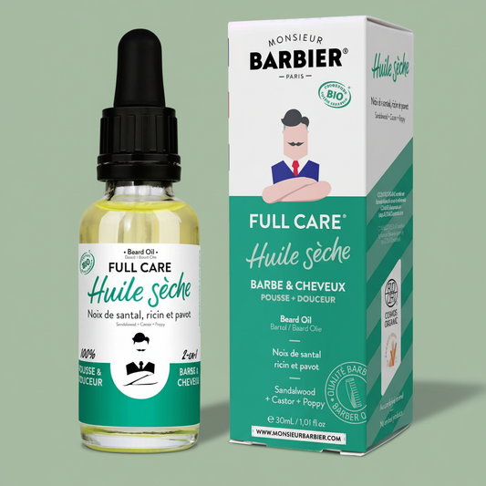 Huile sèche Full Care sur fond vert