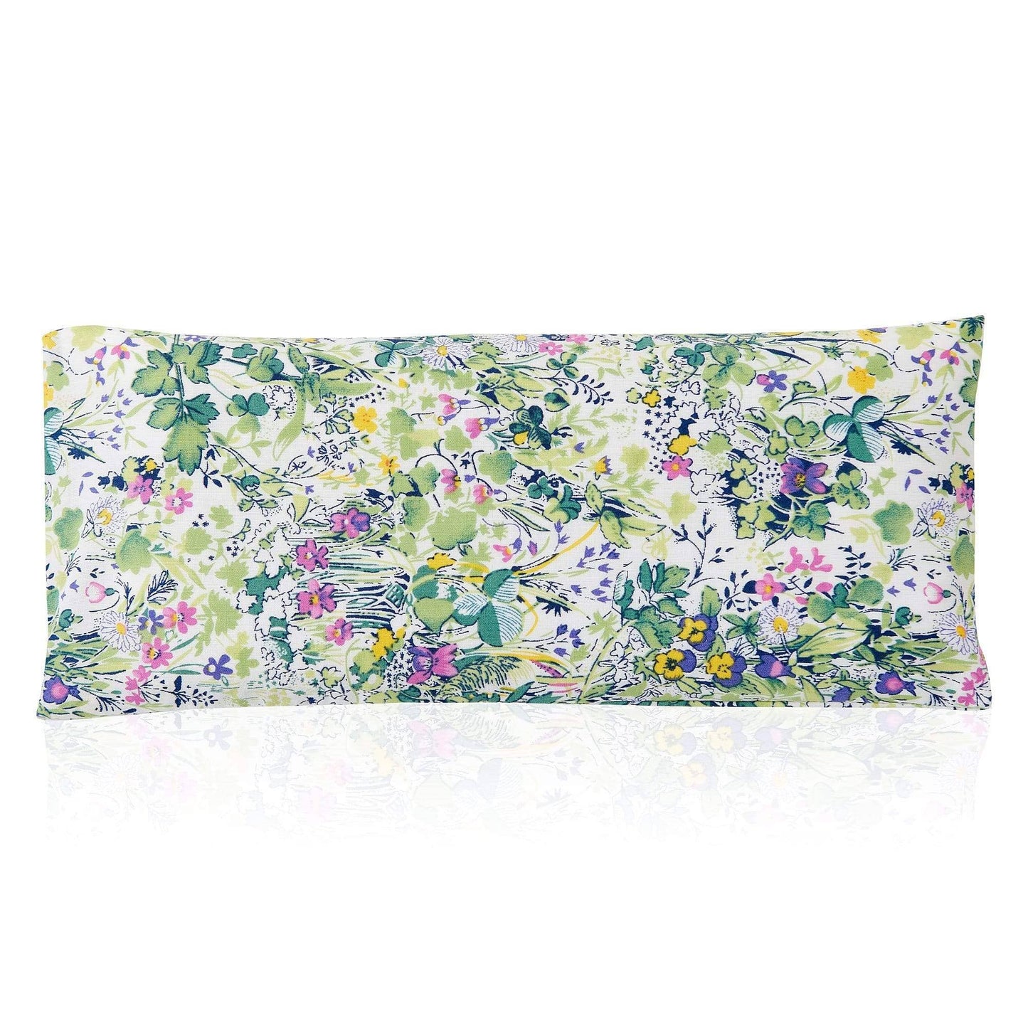 Coussin relaxant pour les yeux à la lavande, motif jardin vert