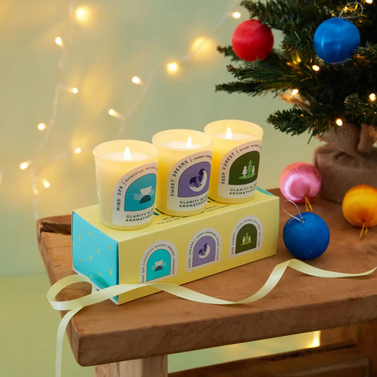 Coffret Cadeau 3 Bougies Aromathérapie - Calme Intérieur