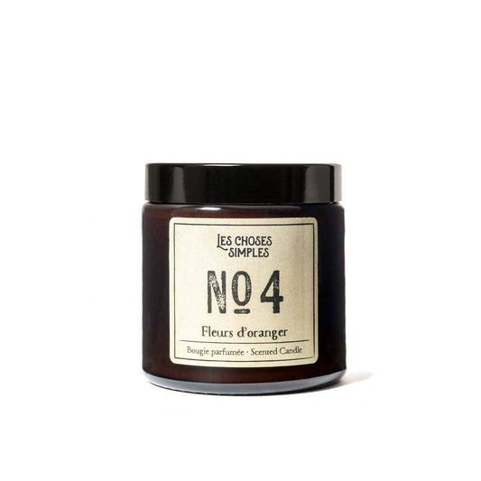 Petite bougie parfumée à la cire de soja -Nr4 (fleur d'oranger)
