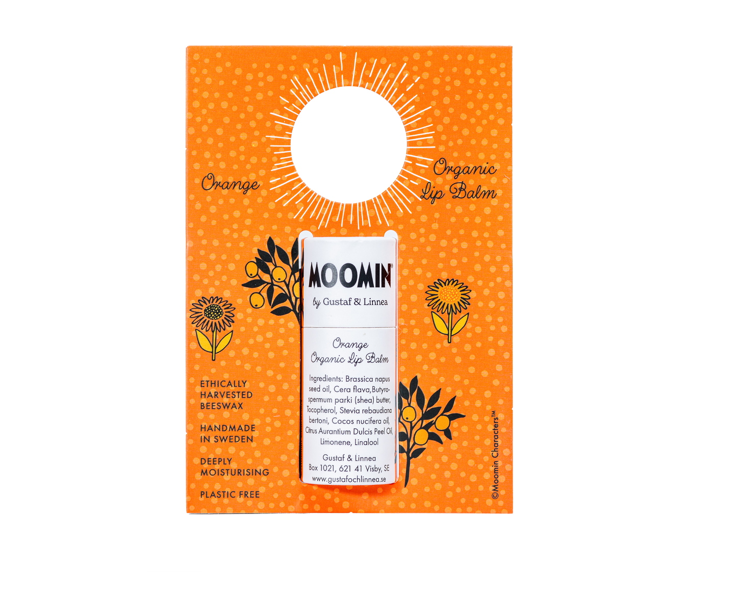 Baume à lèvres au goût d'orange Moomin - Gustaf och Linnea / Naturel