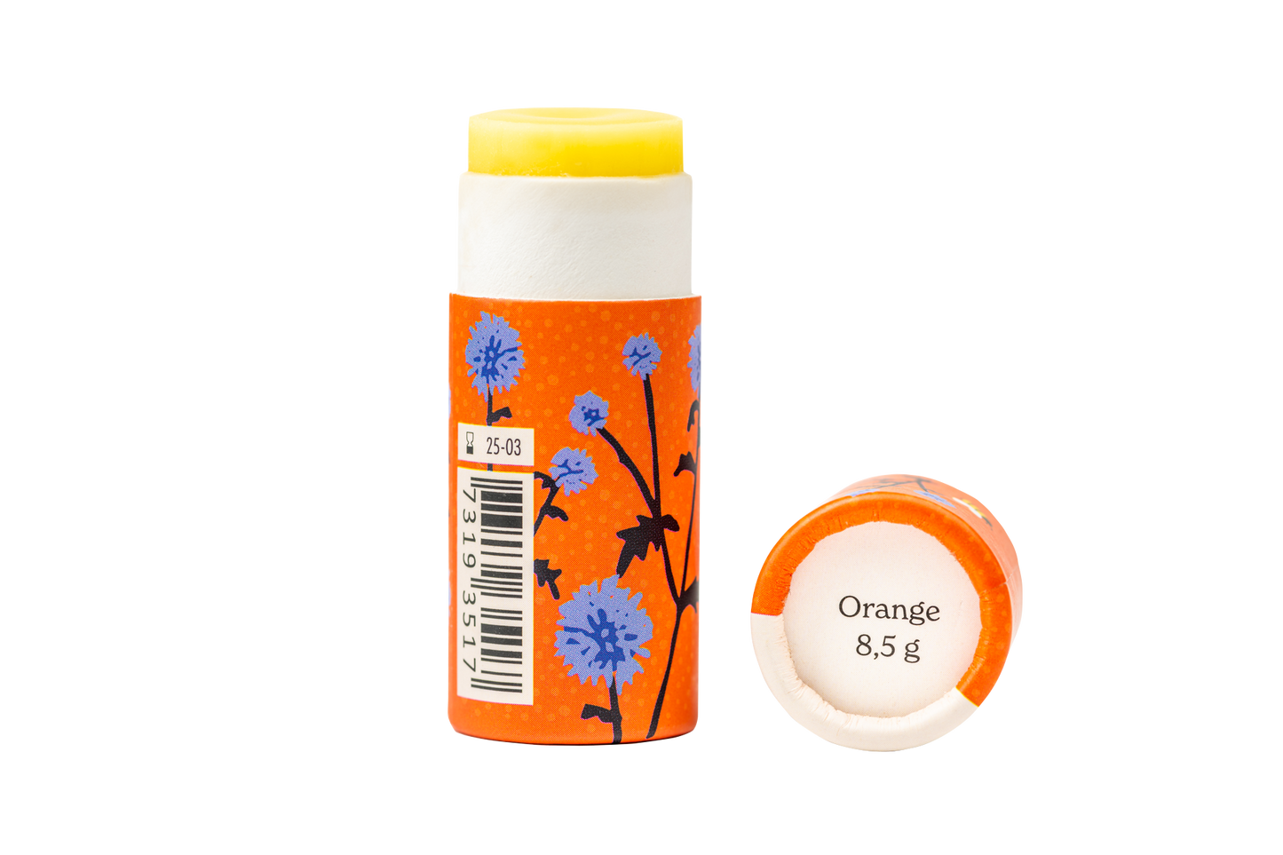 Baume à lèvres à la Cire d'abeille - Goût Orange - en emballage papier