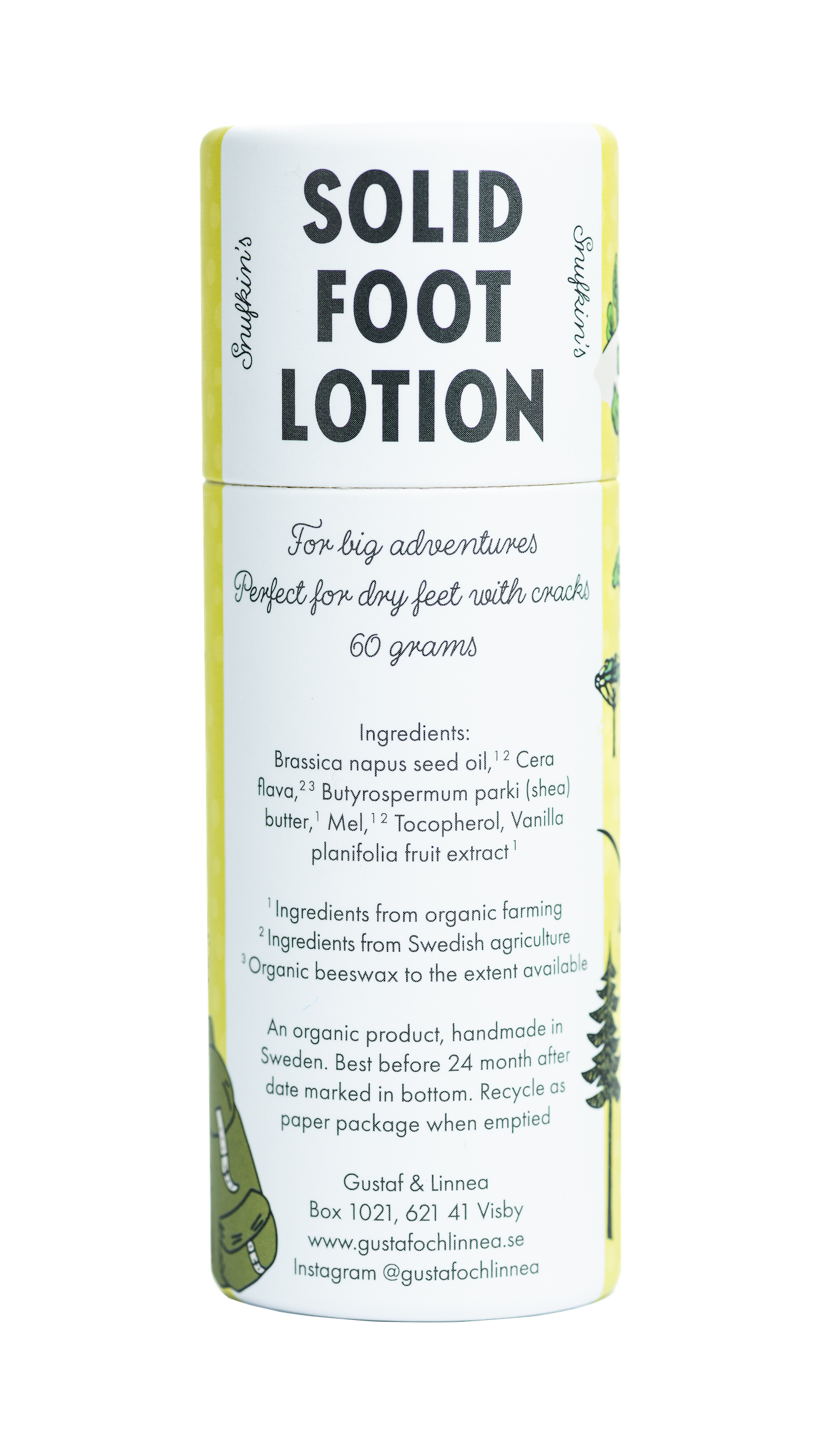 Baume Pieds solide de Snufkin Bio - Gustaf och Linnea | Cosmétique Naturel