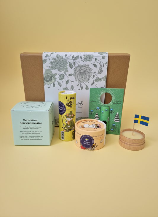 Fond jaune pour Box Trésor de Suède